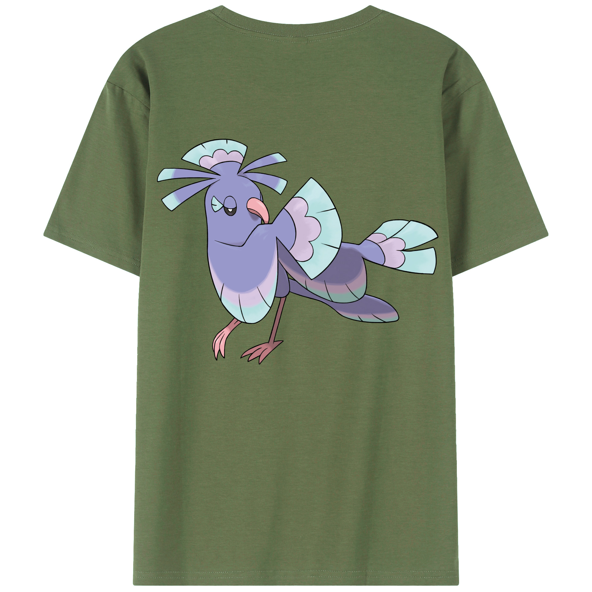 （画像用） ポケットモンスター Pokémon 綿100％ メンズ半袖Tシャツ（バックプリント） 通気性